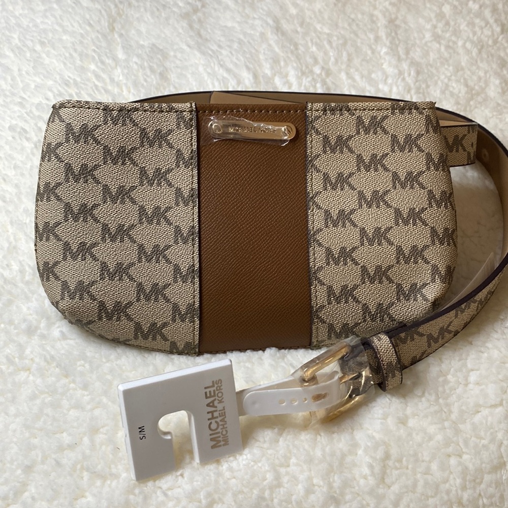 NWT Michael Kors Women's Belt Bag, Brown/Acorn